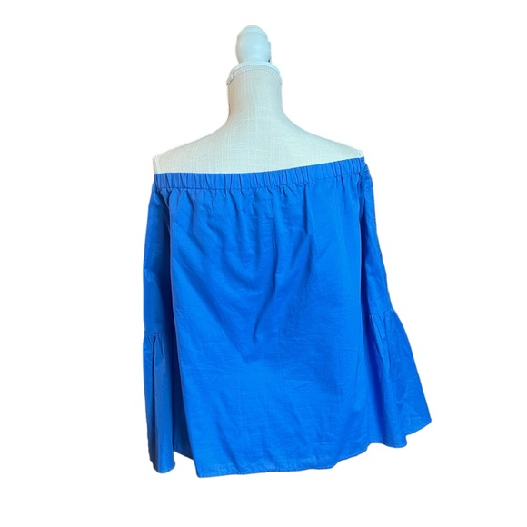 CHICO’S Embroidered Off-The-Shoulder Top 100% Cotton - Picture 4 of 8